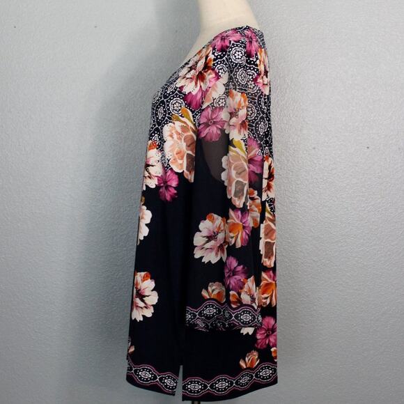 Gorgeous JM Collection Floral Tunic Size XL - Picture 6 of 12